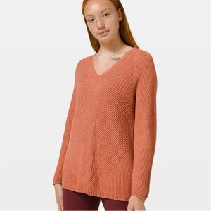 Lululemon Knit Blend Textured Pullover in Heathered Desert Sun